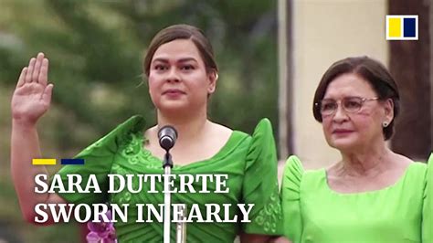 sarah duterte nude|Philippines: Sara Duterte sworn in as vice.